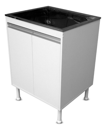 Gabinete  De Mdf Lavanderia Tanque Inox Grande C/ Válvula 