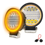 Par Farolete De Led Univ Mod Leds 72w Bco Seta Âmbar + Fuse