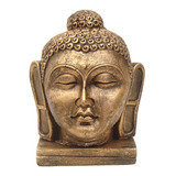 Cabeça De Buda Hindu Grande Estatueta Em Resina Decorativo