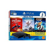 Sony Playstation 4 Slim 1tb Standard Cor  Preto Onyx