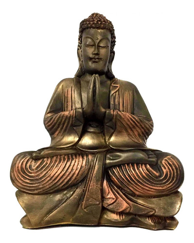 Estátua De Buda Resina Grande Hinduísmo Budismo 40cm