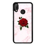 Funda Protector Para Huawei Marmol Rosa Tumblr Rosa Flor