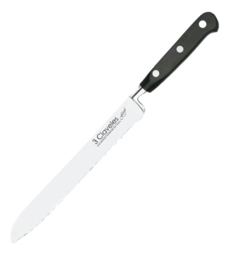 Cuchillo Panero 3 Claveles Forge Forjado 20 Cm Modelo 1567 Color Negro