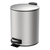 Lixeira Banheiro E Cozinha Inox Pedal Spin 5 Litros Brinox