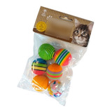 Juguete Pelota Pelotita X6unid Gato Siames Gatito Kitten  