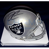 Mini Casco Autografiado Derek Carr Las Vegas Raiders Riddell