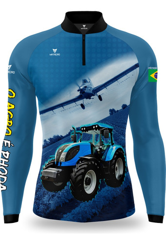 Camisa Agro Proteção Solar Uv50 Matreiro Air Blue Agro