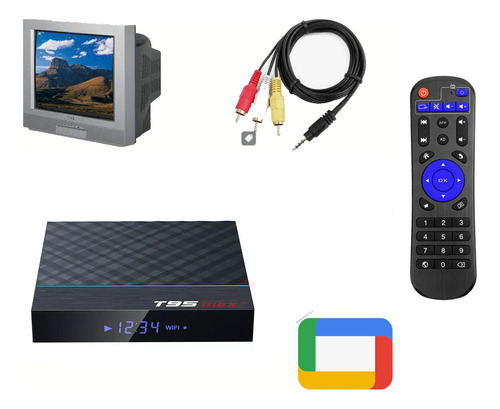 Convertidor Smart Tv Cualquier Televisor Bluetooth Androidtv