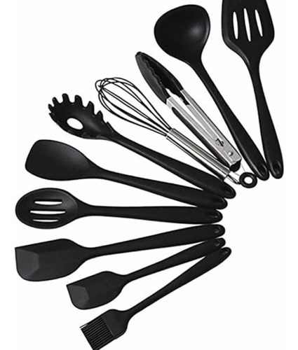 Utensílios De Cozinha Conjunto 10 Pcs Silicone Antiaderente