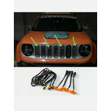 Jeep Renegade Luces Led Para Parrilla 4 Unidades Naranja 