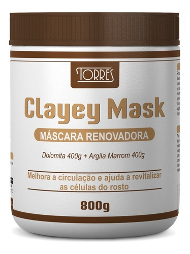 Máscara De Dolomita Com Argila Renovadora Clayey Mask 800g