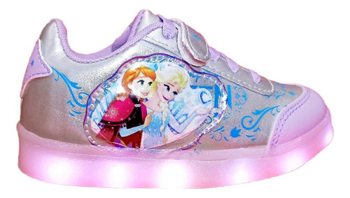 Tenis Frozen Elsa Y Anna Niña Luces Led Caricaturas 13 Al 21