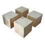 Kit 4 Patas Sillon 4x4 Para Mueble Sala Madera 6,5 Sajo Color Natural