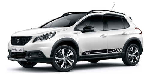 Kit 3 Adesivos Faixa Lateral Esportivos Peugeot 2008 Sport