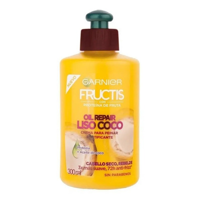 Crema Para Peinar Garnier Fructis Oil Repair Liso Coco 300ml | MercadoLibre