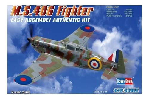 Maqueta Armable Avión Francés Morane Saulnier 406. 1/72.  Jp