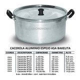 Cacerola Aluminio Espejo Con Asas De Bakelita N 18, 2 Litros