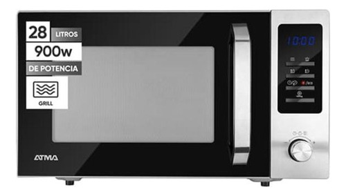 Microondas Atma Md1828gn 28 Litros Con Grill Plata Digital