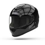 Casco Integral Hawk Rs1 Negro Brillante Mate Blanco Jm Motos