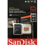 Memoria Micro Sd Sandisk Extreme 512gb 4k 160 Mb/s