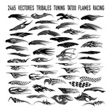 Pack 2465 Vectores Tuning Tribales Estampar Ploteado Tatto