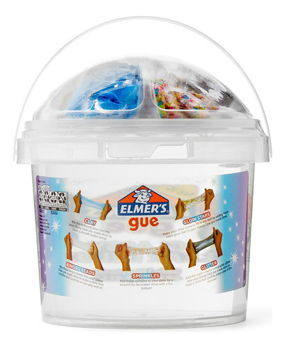 Kit Slime Gue Glassy Clear Deluxe Elmer's Balde 1.4 Lt
