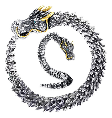 Pulsera De Hombre Dragon Bone Sterling Sapphire Domination