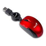 Mouse Micro Genius Mini Ruby Cable Retractil