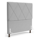 Cabeceira Cama Box Casal Mel 140cm Com Frame Veludo Cinza