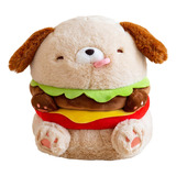 Peluche De Perro Con Hamburguesa Con Queso, Almohada De