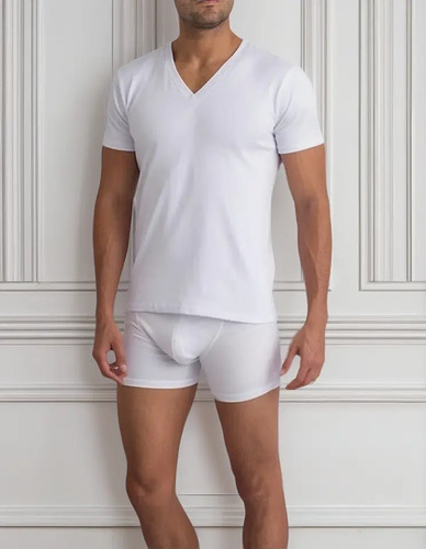 Playera Cuello V Manga Corta Algodón Hombre Eurus 28ve | MercadoLibre