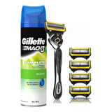 Maquina De Afeitar Gillette Proshield + 4 Repuestos + Gel