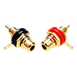 02 Conector Rca Fêmea Plug Adaptador Nakamichi Japan