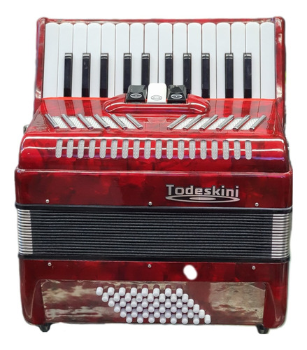 Acordeon Todeskini 48 Baixos Vermelho