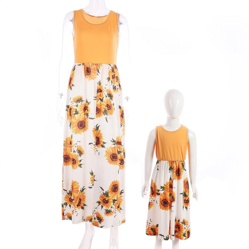 Conjuntos A Juego De Madre E Hija Para El Verano, Vestidos