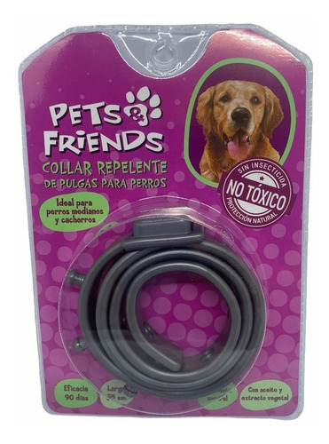 Collar Antipulga Para Perro Repelente No Tóxico Pets Friends