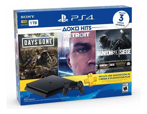 Sony Playstation 4 Slim 1tb-days Gone / Detroit / Rainbowsix