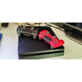 Sony Playstation 4 Slim 500mb Extra Dualshock 4 Controller Cor  Preto Onyx E Vermelho - Preferência Para Entrega Em Mãos
