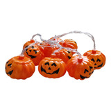 Serie Con 10 Calabazas Halloween Luz Led Día De Muertos