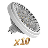 Lampara Led Ar111 Candil 12w Calido 220v.gu10 3000k Packx10 