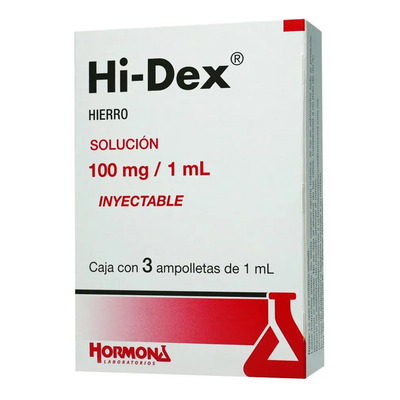 Hi-dex Solución Inyectable 100 Mg\u002Fml, 3 Ampolletas 1 Ml | Meses sin interés