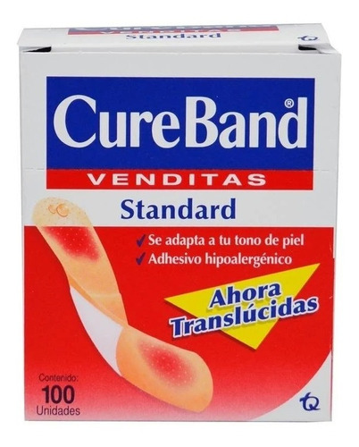 Parche Curita Cure Band / Caja X 100 Venditas