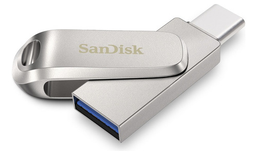 Memoria Usb-c Sandisk 128gb Ultra Dual Luxe Drive Metalica