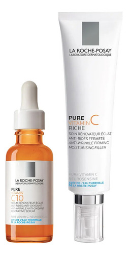 Combo La Roche Posay Antiedad Pure Active C10 + Hyalu C Ps