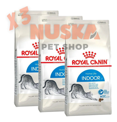 Royal Canin Indoor Cat 1.5 Kg X 3 Unidades Gato Interior