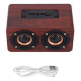 Parlante Bluetooth De Madera Subwoofer Inalámbrico Retro Aux