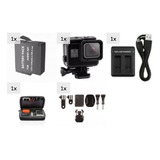 Kit Gopro Aventura Bateria Maleta Capacete Hero 5 6 7 Black 