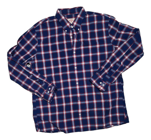 Camisa Brooks Brothers Xgrande Xl Cuadros Azul Y Rojo