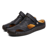 Sandalias Hombre Piel Antideslizantes Transpirables 898