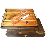 Kit Churrasco Personalizado - Tabua Faca Garfo Tramontina